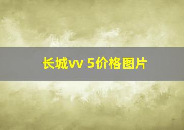 长城vv 5价格图片